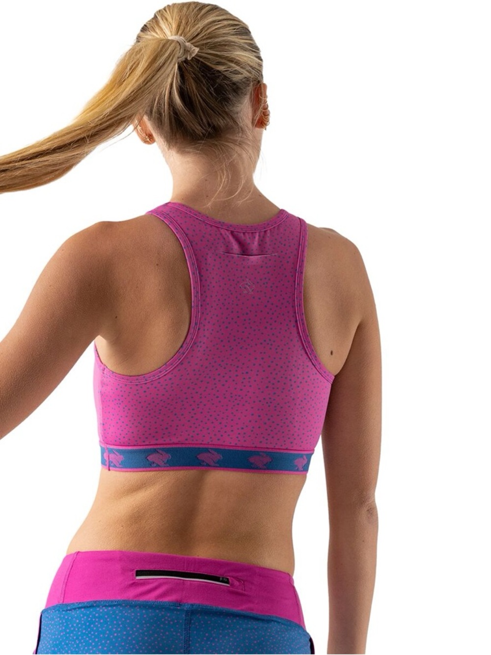 Rabbit Women's Pink Sports Bra - Racerback Support - Picture 2 of 6